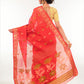 Red Bengal Tant Cotton Saree