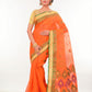 Orange Bengal Tant Cotton Saree
