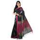 Valentine Red Linen Banarasi Silk Saree