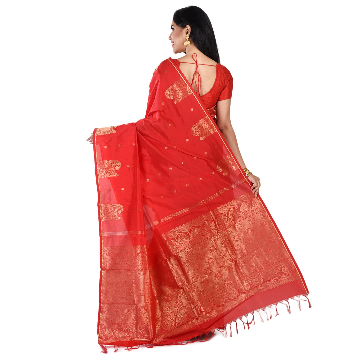 Valentine Red Kanchi Silk Saree